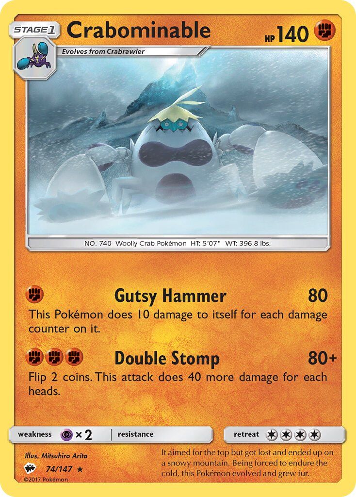 Crabominable - 74/147 - Pokémon TCG - Lightly Played - EN