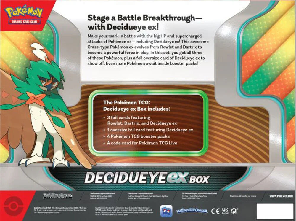 Pokémon TCG Decidueye ex Collection Box - EN 