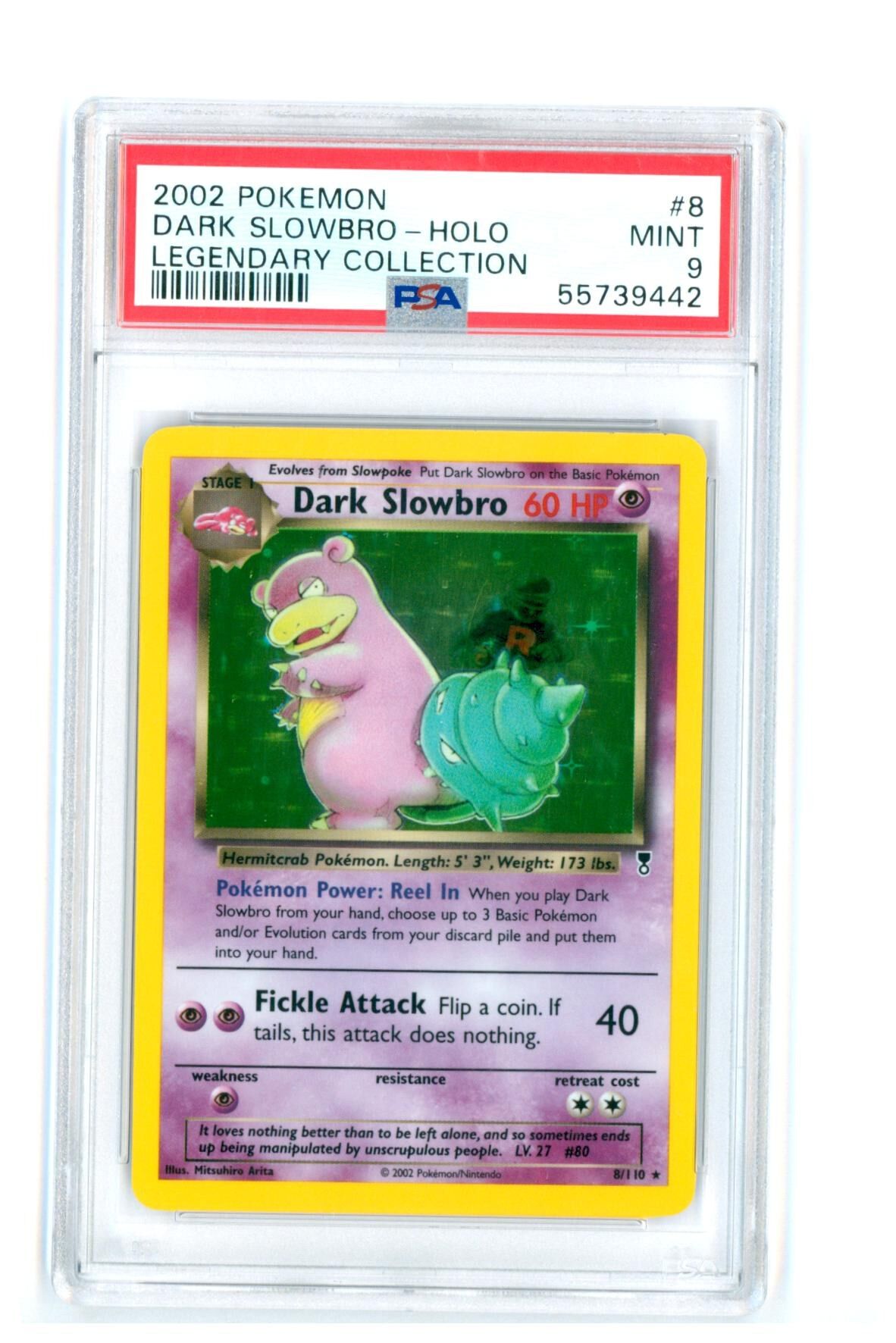 Dark Slowbro #8 - Legendary Collection - Holo - PSA 9 MINT - Pokemon Dark Slowbro #8 - Legendary Collection - Holo - PSA 9 MINT - Pokemon