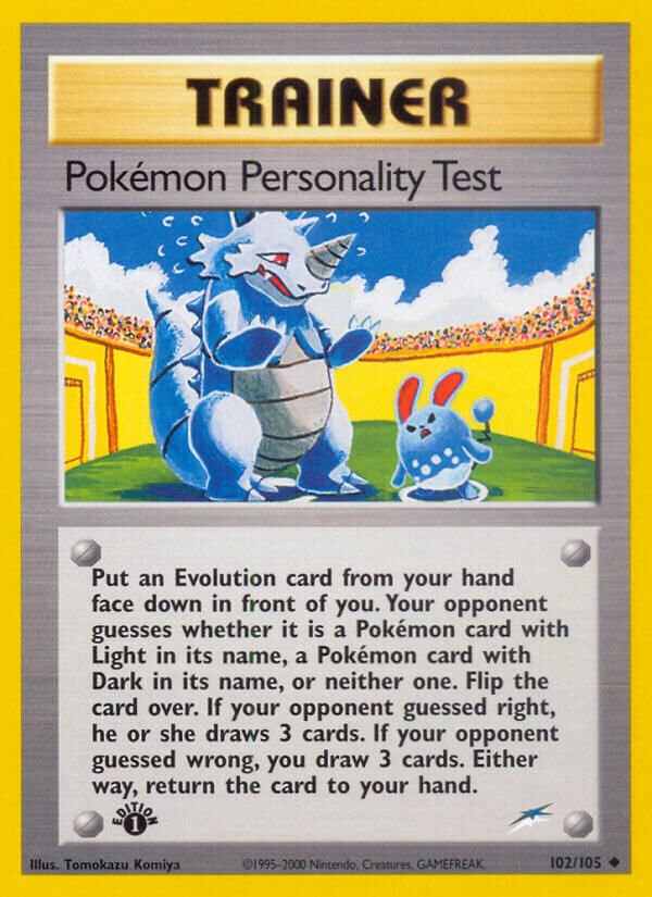 Pokémon Personality Test - 102/113 - 1st Edition - EN