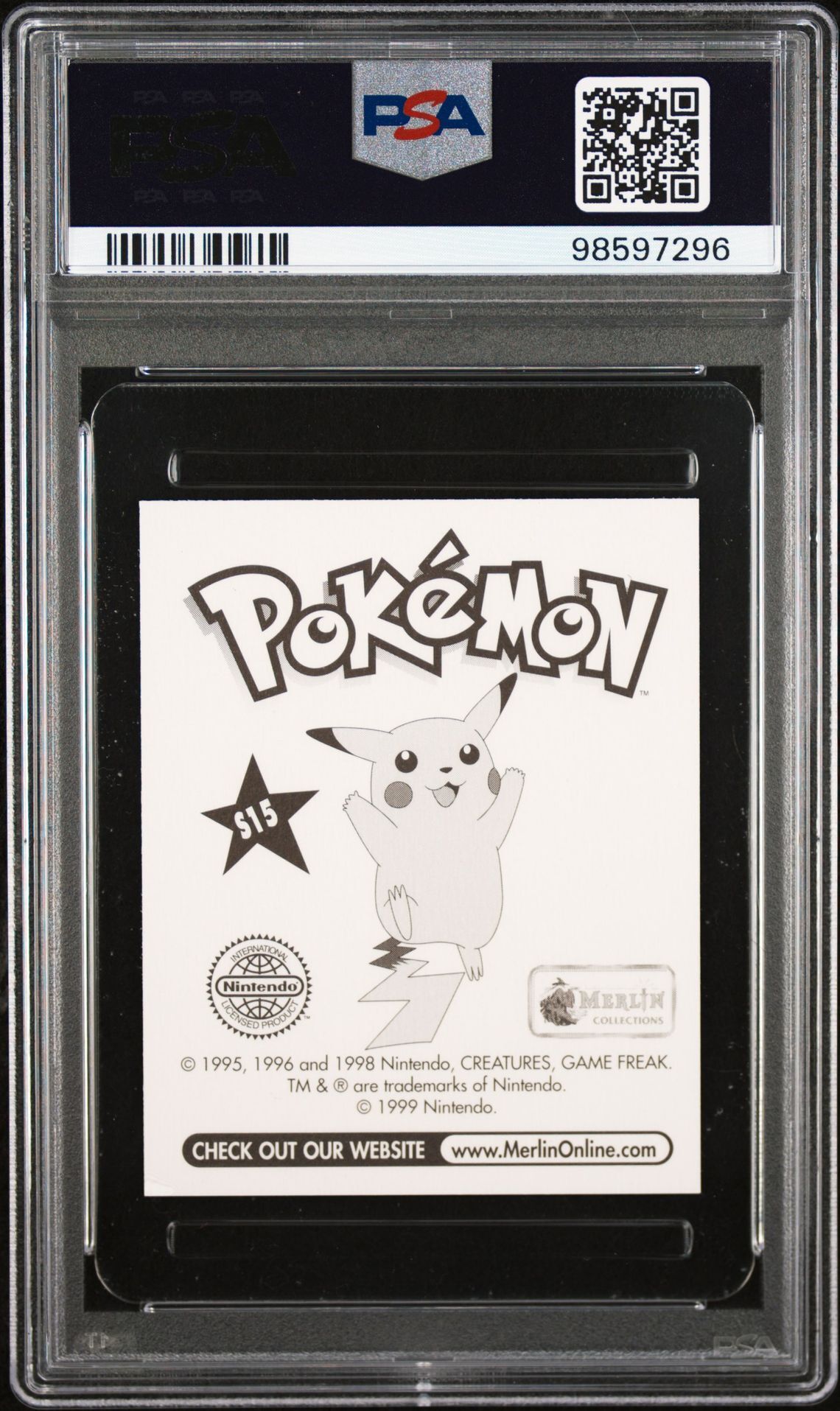 Gengar S15 - Prism - 1999 Merlin Pokemon Sticker - PSA 9 MINT - Pokémon