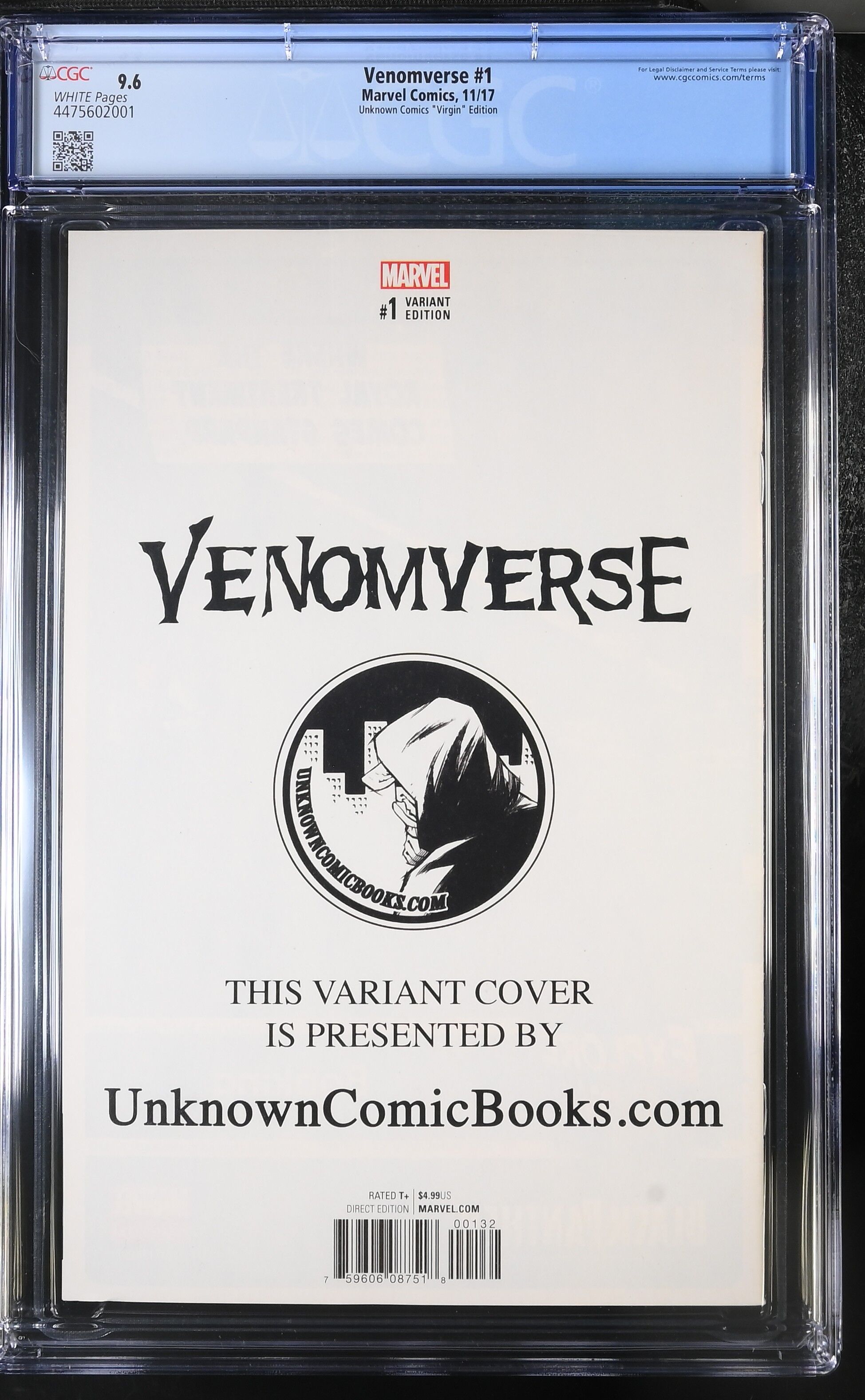 Venomverse #1 Unknown Comics "Virgin" Cover CGC 9.6