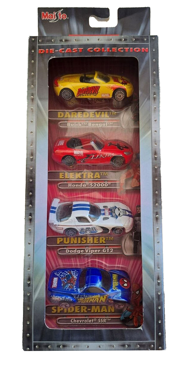 Marvel Die Cast Collection 2003 Series 3: DAredevil, Elektra, Punisher, Spider-Man Marvel Die Cast Collection 2003 Series 3: DAredevil, Elektra, Punisher, Spider-Man