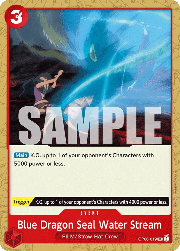 Blue Dragon Seal Water Stream - OP06-019 Blue Dragon Seal Water Stream - OP06-019