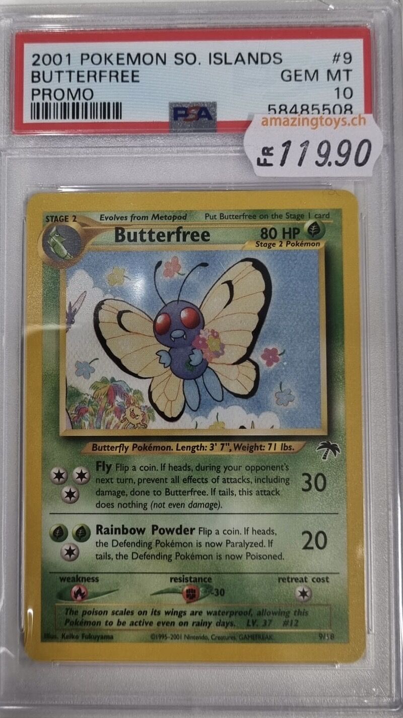 Butterfree 9/18 - Promo - So. Islands - PSA 10 GEM MINT - Pokémon