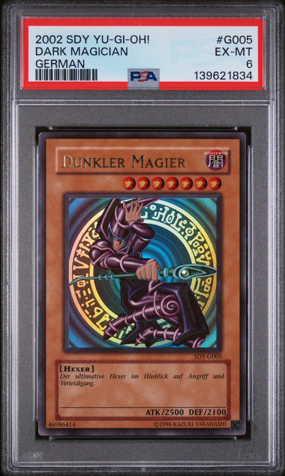 2002 YU-GI-OH! STARTER DECK: YUGI #G005 DARK MAGICIAN GERMAN - EX-MT 6 - Yu-Gi-Oh!