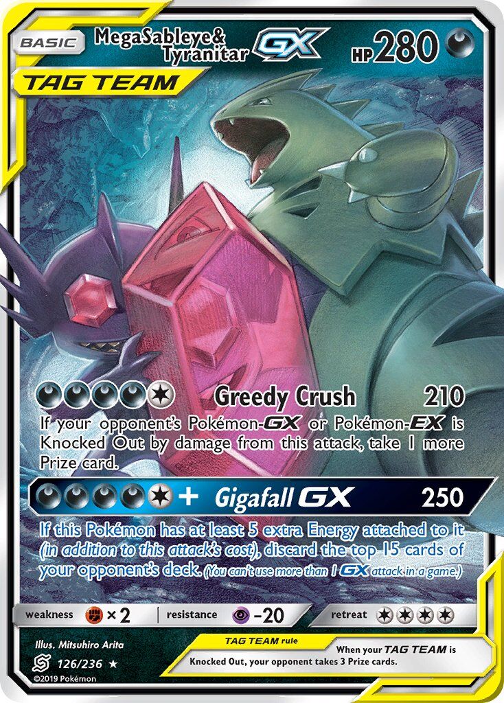 Mega Sableye & Tyranitar-GX - 126/236 - EN Mega Sableye & Tyranitar-GX - 126/236 - EN