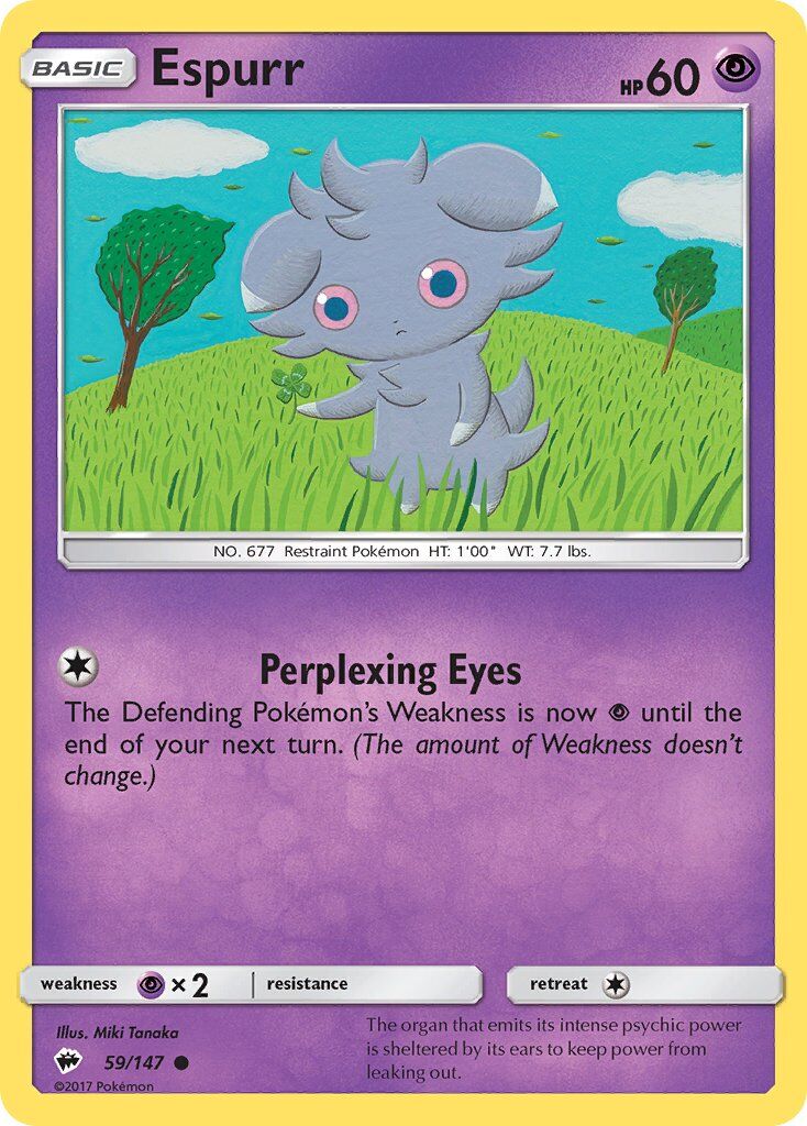 Espurr - 59/147 - Pokémon TCG - Lightly Played - EN