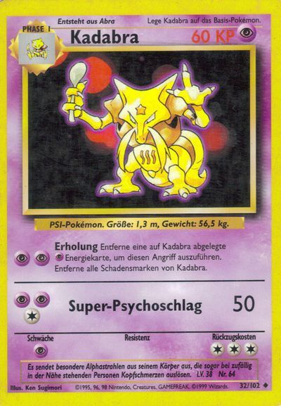kadabra-pok-mon-tcg Kadabra 032/102 - Pokémon TCG