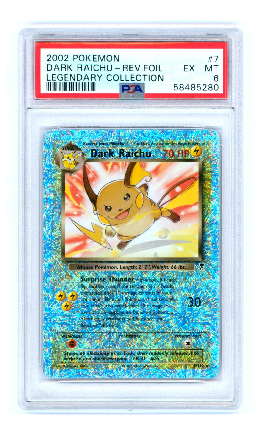 raichu-7-110-legendary-collection-reverse-holo-psa-6-ex-mt-pokemon-58485280 Raichu 7/110 - Legendary Collection - Reverse Holo - PSA 6 EX-MT - Pokémon