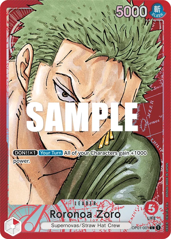 Roronoa Zoro - OP01-001 - Alternate Art Roronoa Zoro - OP01-001 - Alternate Art