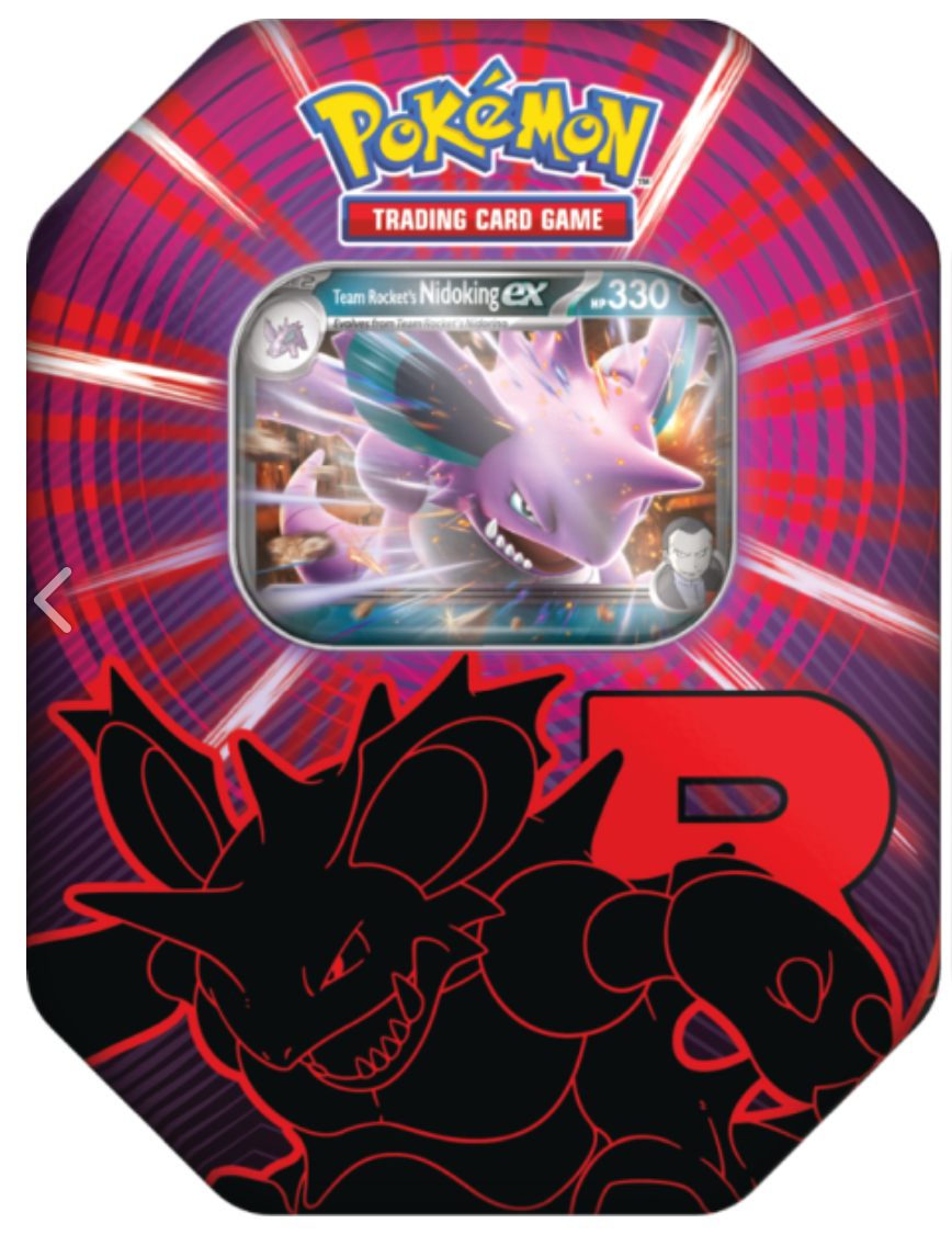 Pokémon TCG: Fall Tin 2025 - Team Rocket's Nidoking ex - EN Pokémon TCG: Fall Tin 2025 - Team Rocket's Nidoking ex - EN