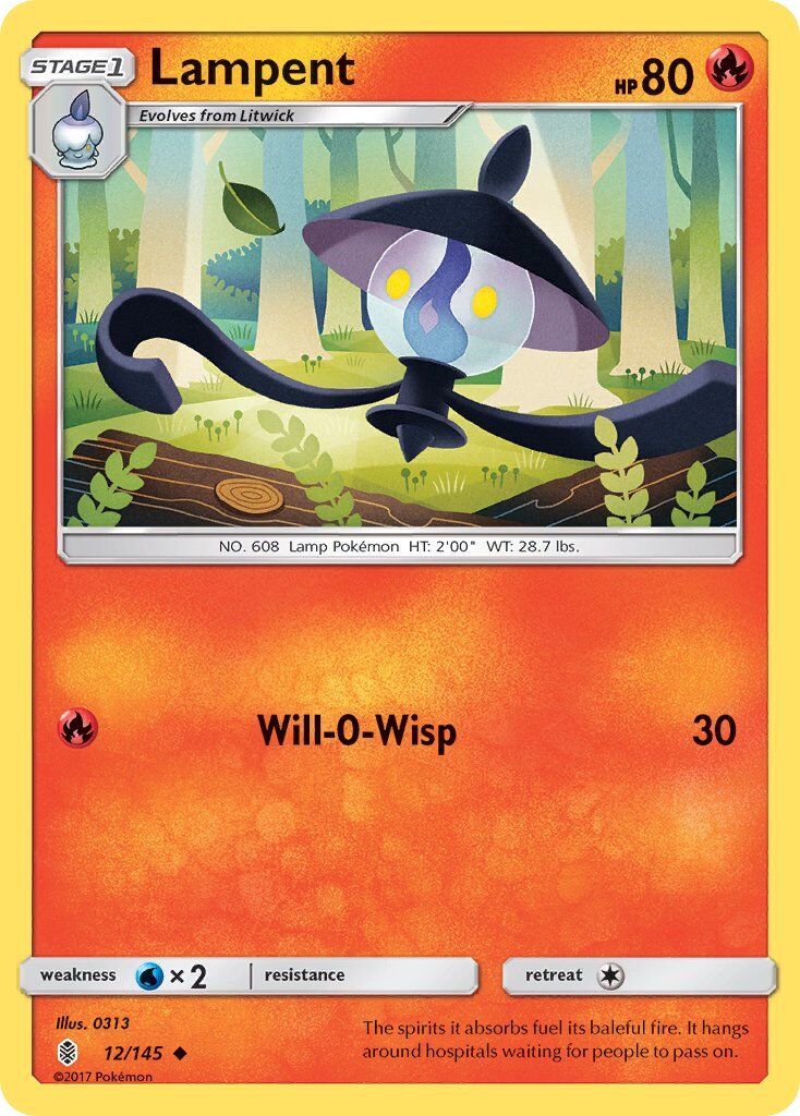 Lampent - 12/145 - Pokémon TCG - Lightly Played - EN