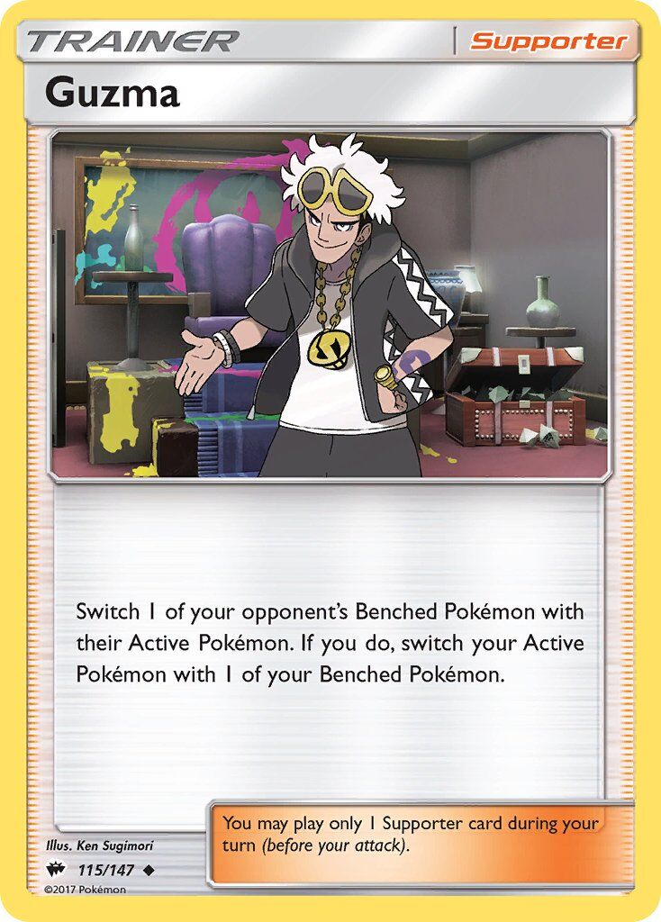guzma-115-147-pokemon-tcg-lightly-played-en Guzma - 115/147 - Pokémon TCG - Lightly Played - EN