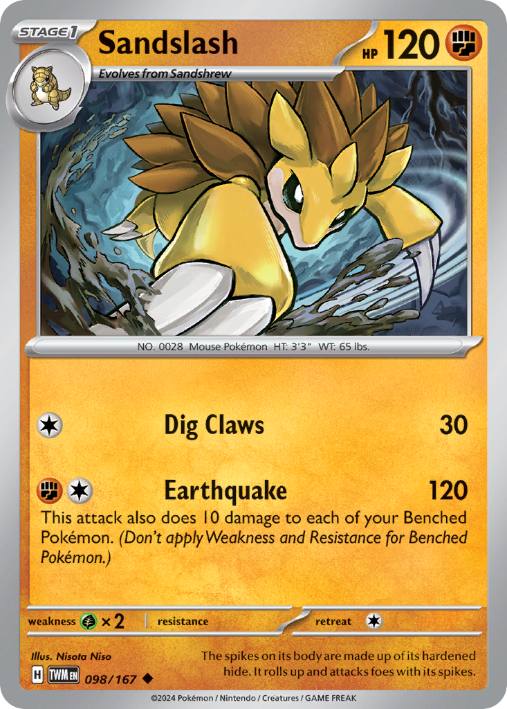 Sandslash - 098/167 - EN Sandslash - 098/167 - EN