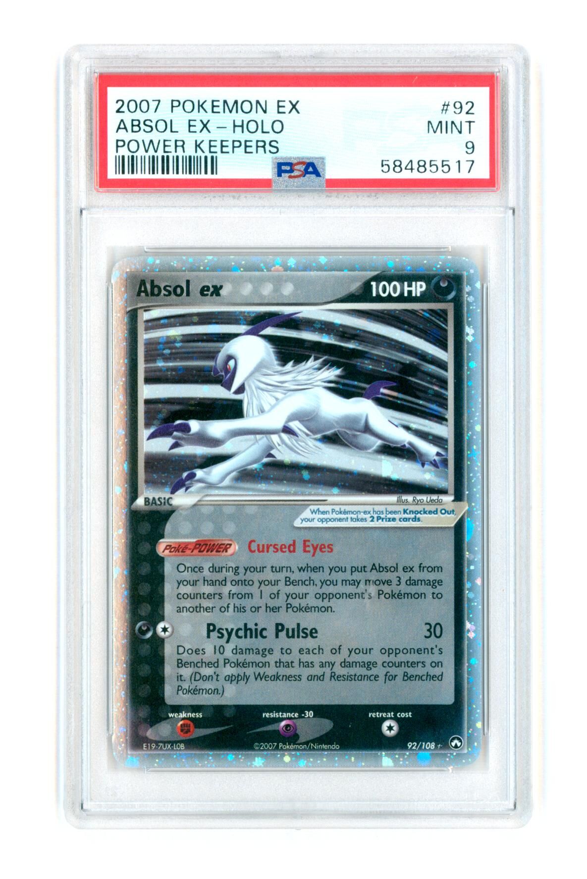 Absol EX 92/108 - Holo - Power Keepers - 2007 - PSA 9 MINT - Pokémon