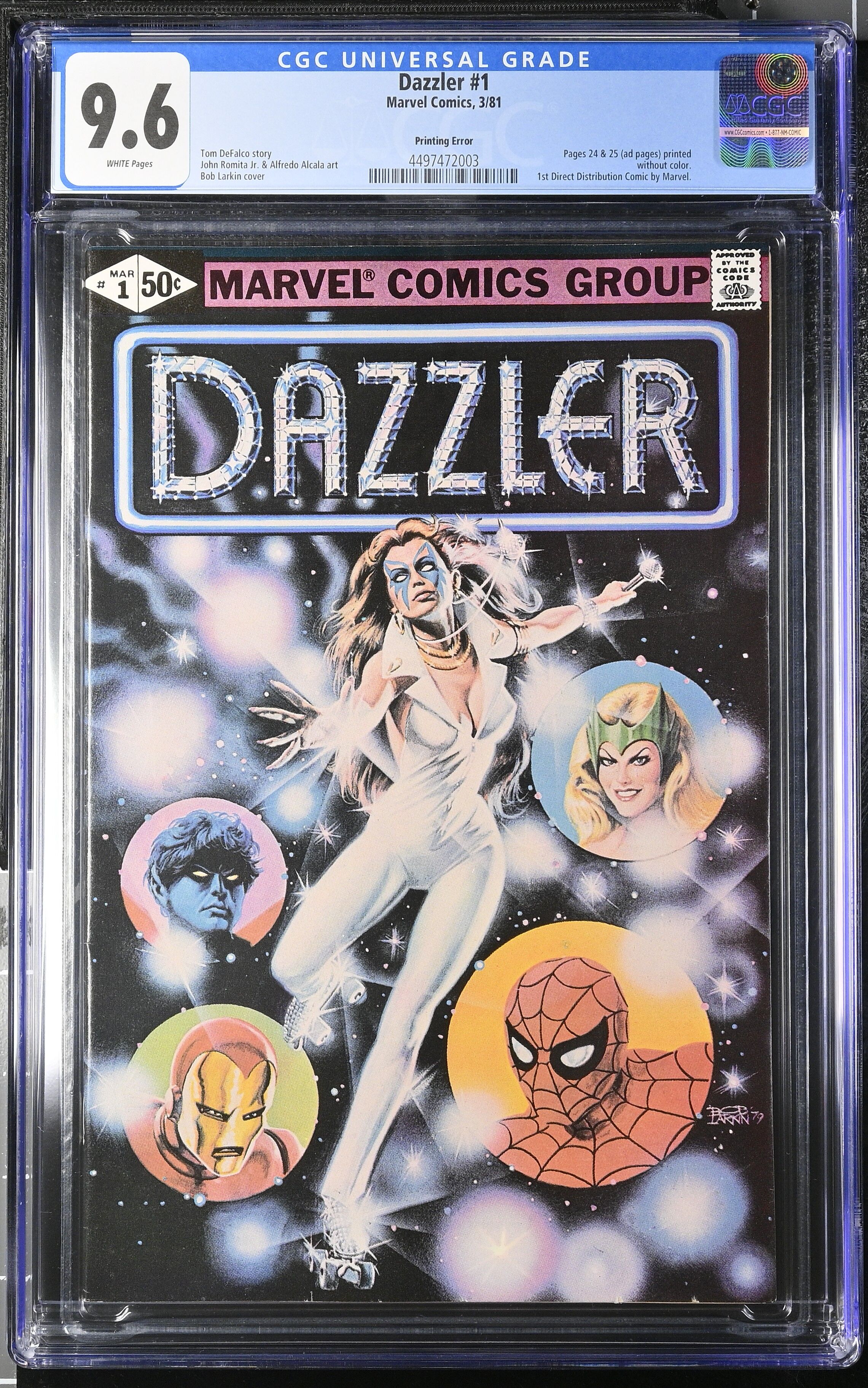 Dazzler #1 CGC 9.6 Dazzler #1 CGC 9.6