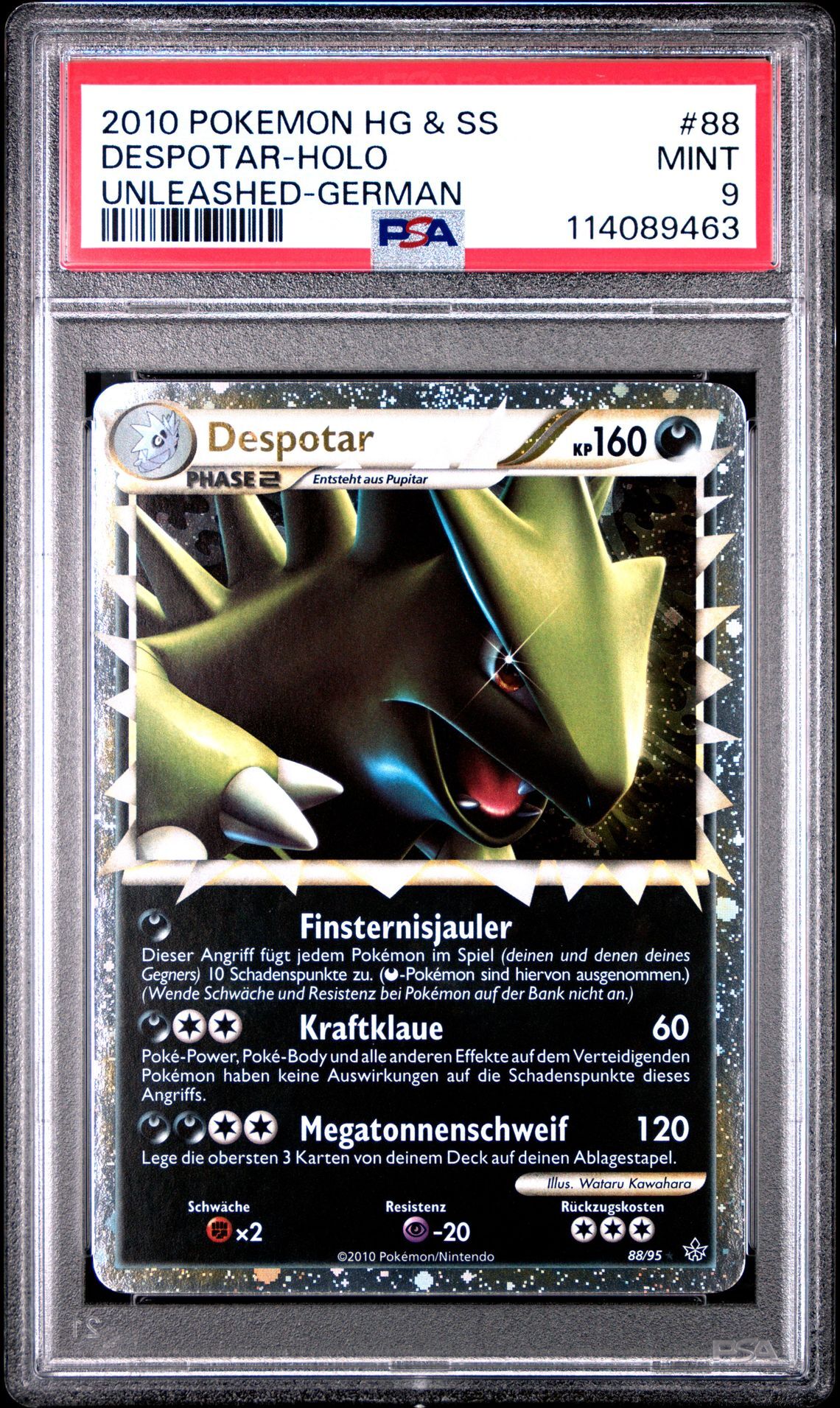 2010 POKEMON HEARTGOLD & SOULSILVER UNLEASHED 88 DESPOTAR-HOLO GERMAN - PSA 9 MINT - Pokémon