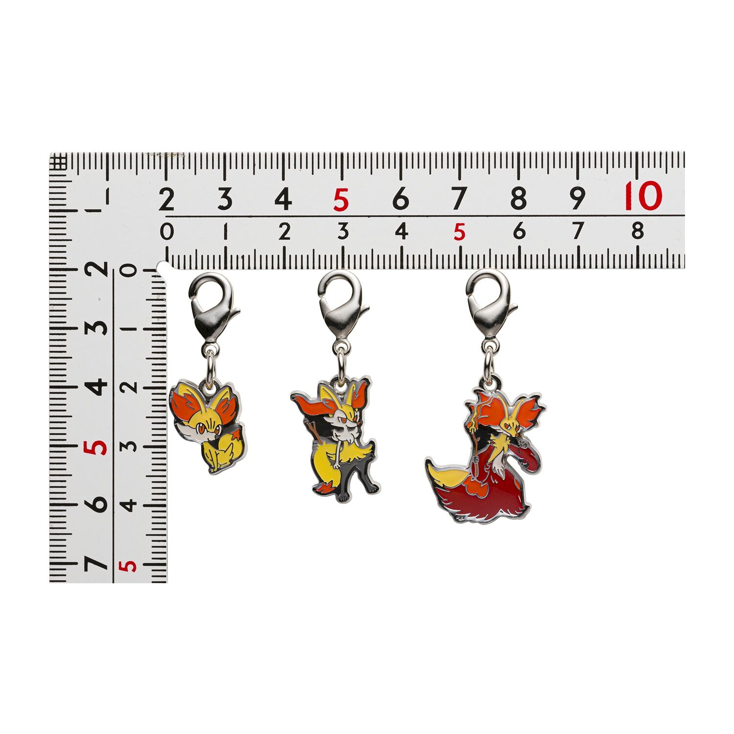 Pokemon Center - Fennekin, Braixen, Delphox Schlüsselanhänger - 3 Stück