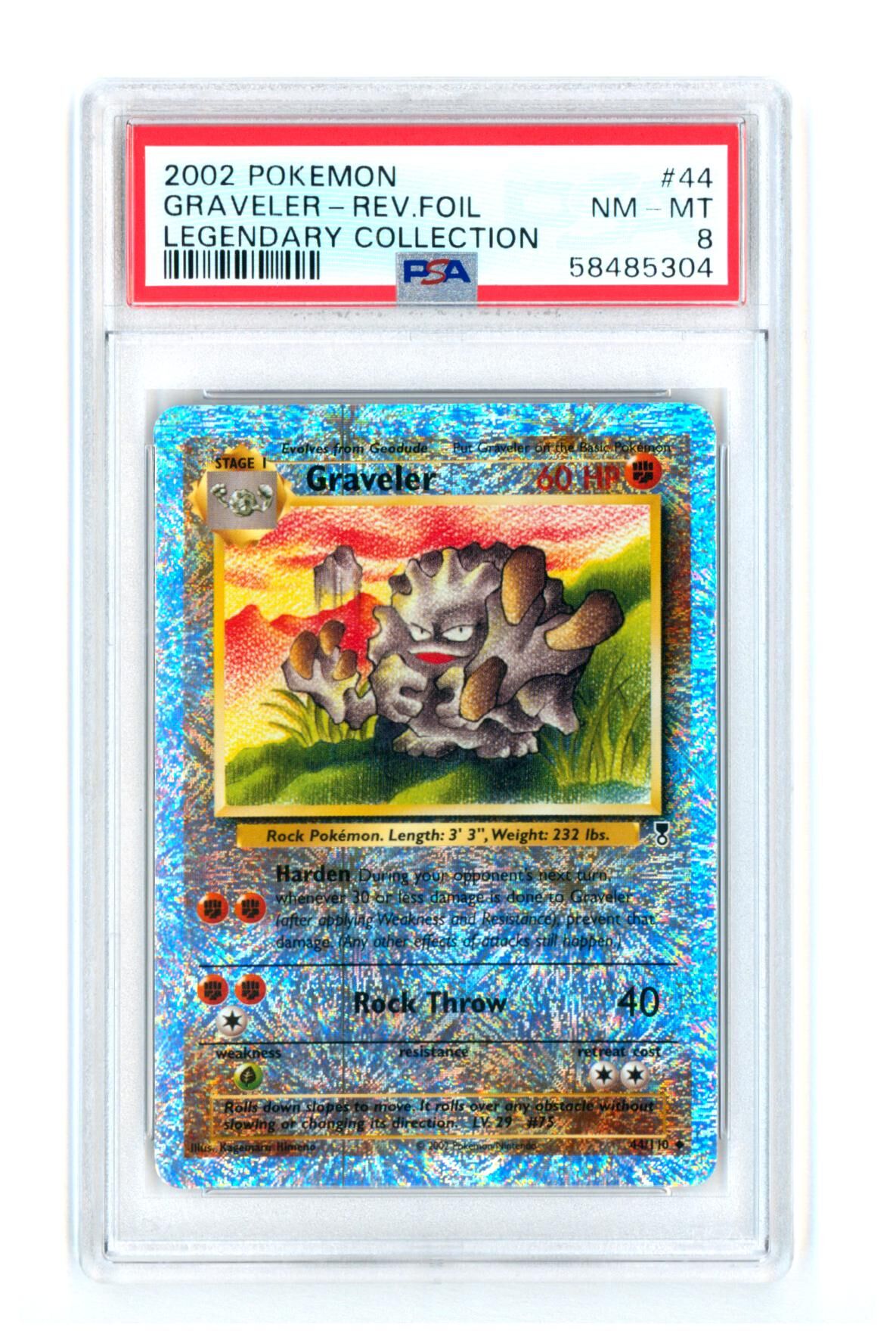 Graveler 44/110 - Legendary Collection - Reverse Holo - PSA 8 NM-MT - Pokémon