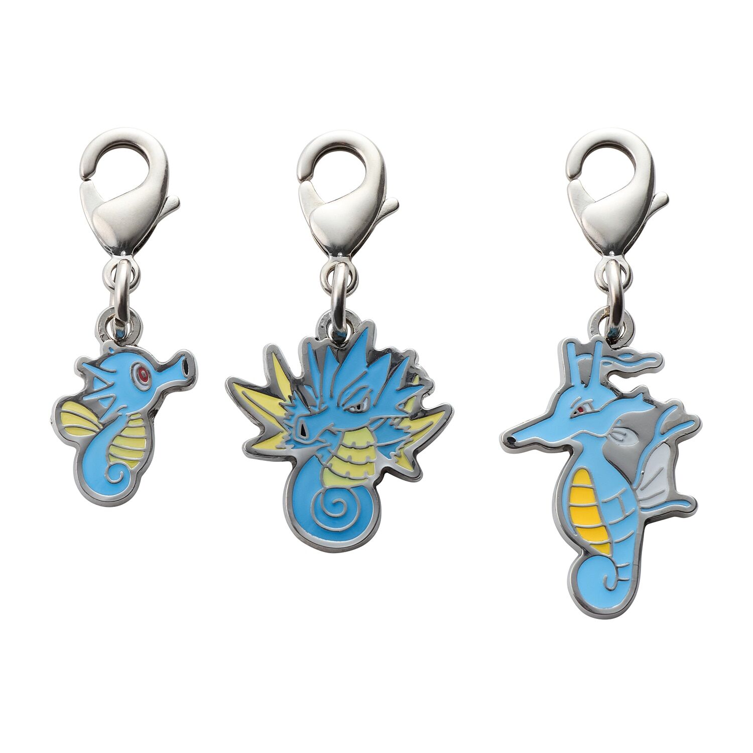 Pokemon Center - Horsea, Seadra & Kingdra Schlüsselanhänger - 3 Stück
