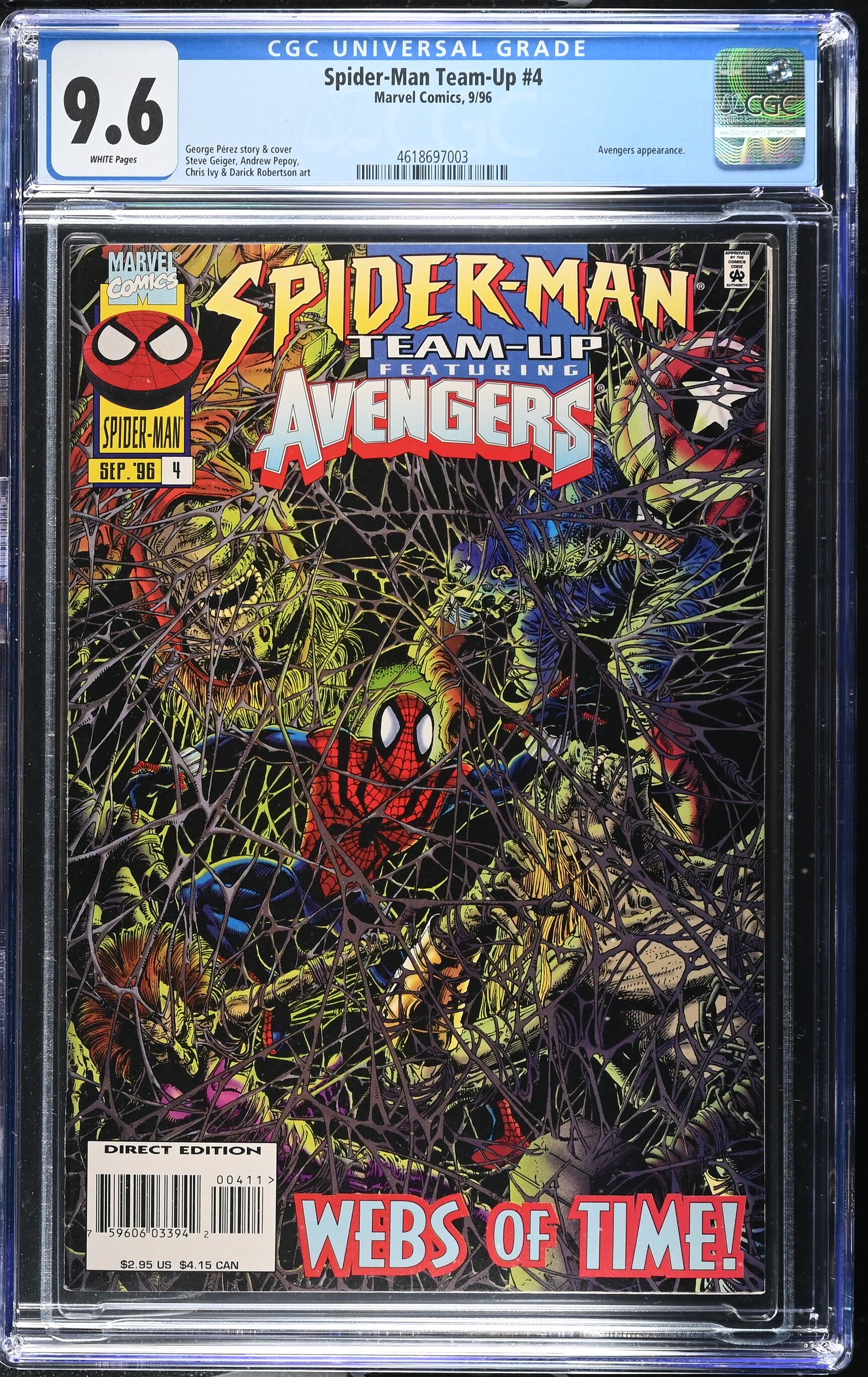 Spider-Man Team-Up Issue 4 - CGC 9.6 Spider-Man Team-Up Issue 4 - CGC 9.6