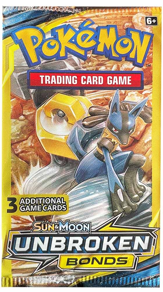 Pokémon Sun & Moon Unbroken Bonds 3-Cards/ 1 Booster Pack - EN