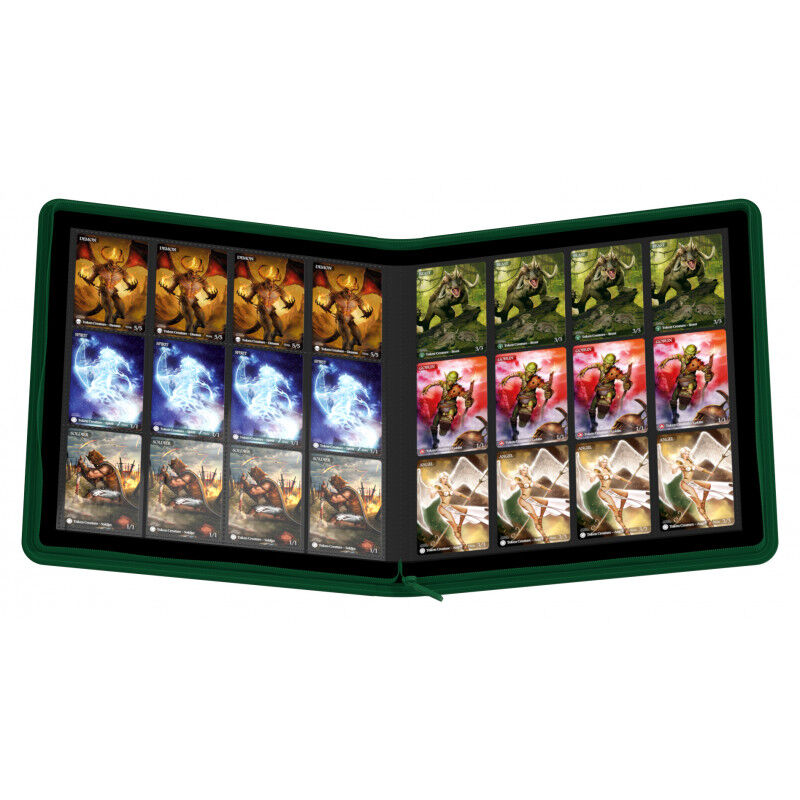 Ultimate Guard Ordner QuadRow ZipFolio 480 - 24-Pocket XenoSkin Grün