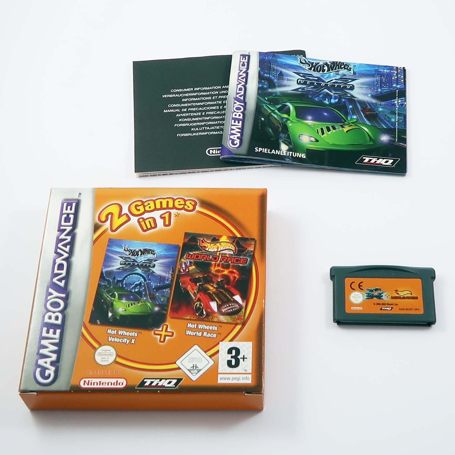 2 in 1 Hot Wheels Velocity X & World Race - GBA