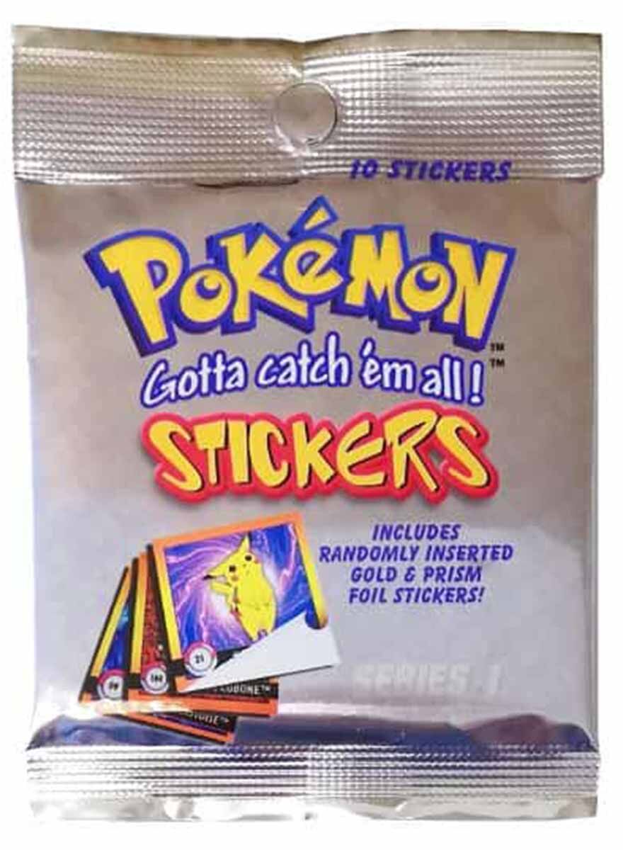 Pokémon Artbox 1999 Sticker Series 1 - Booster mit 10 Stickern