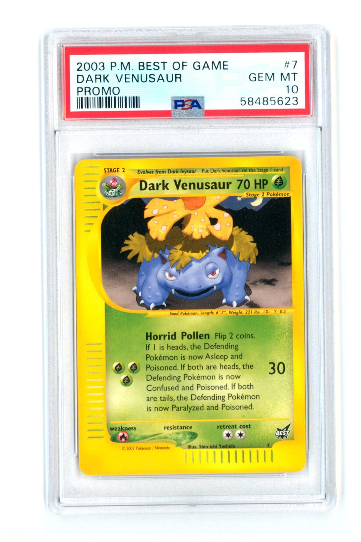 Dark Venusaur - Best of Game Promo 7 - PSA 10 GEM MINT - Pokémon