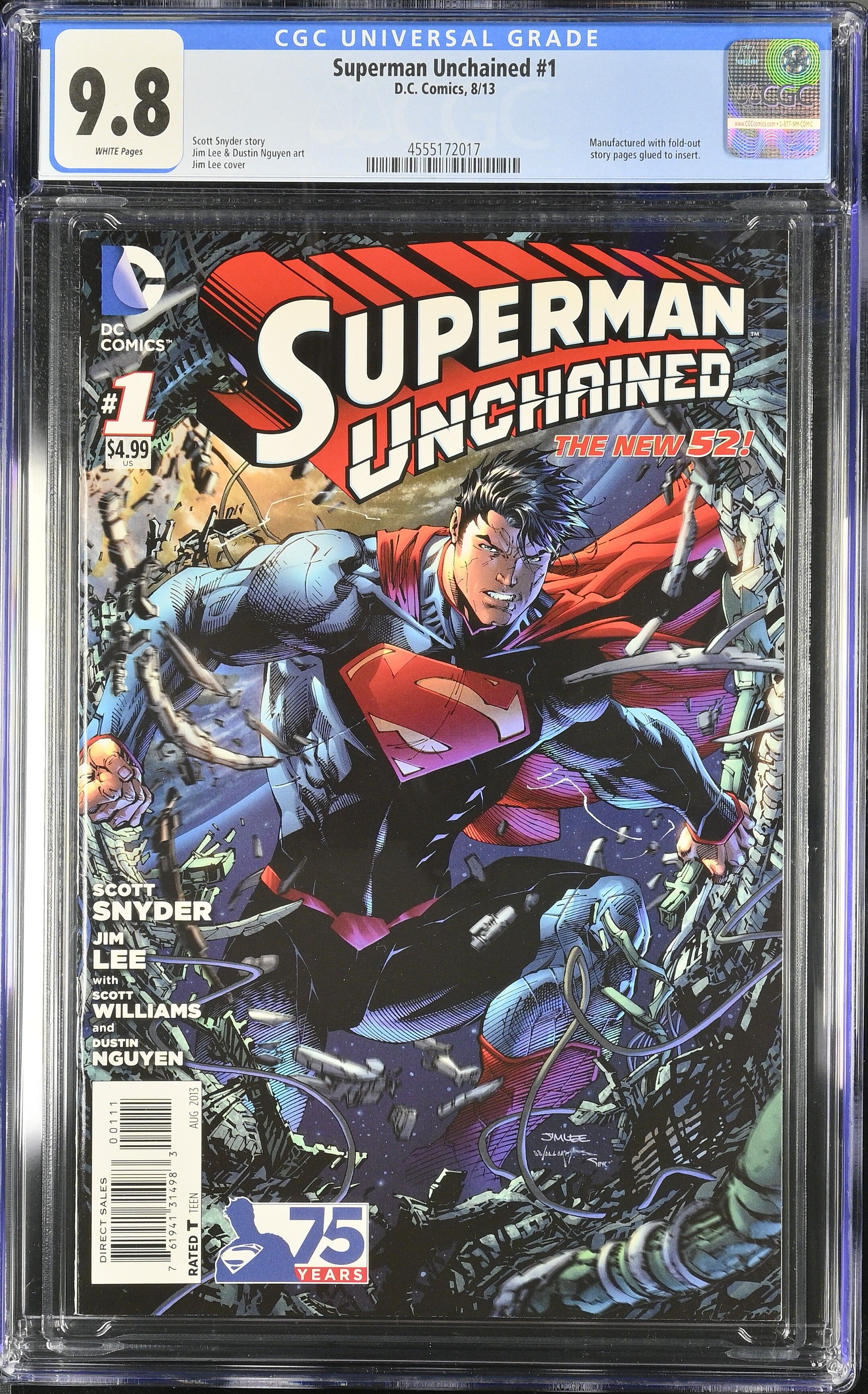 Superman Unchained #1 CGC 9.8 Top Pop! Superman Unchained #1 CGC 9.8 Top Pop!