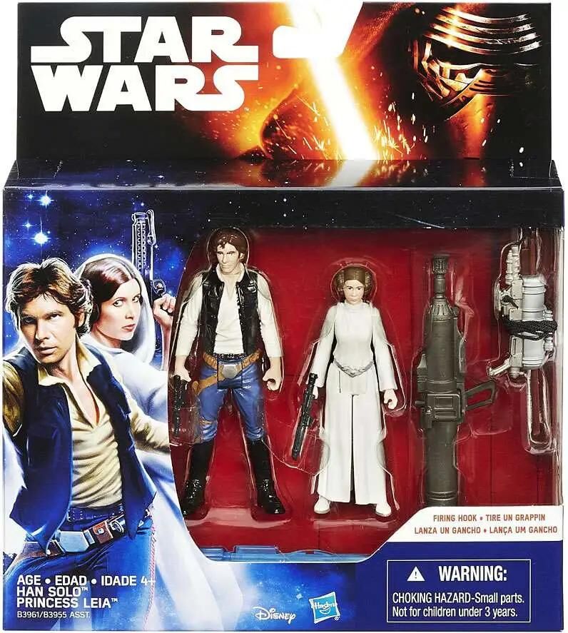 Star Wars A New Hope Han Solo Princess & Leia Organa Action Figure 2-Pack [Firing Hook]
