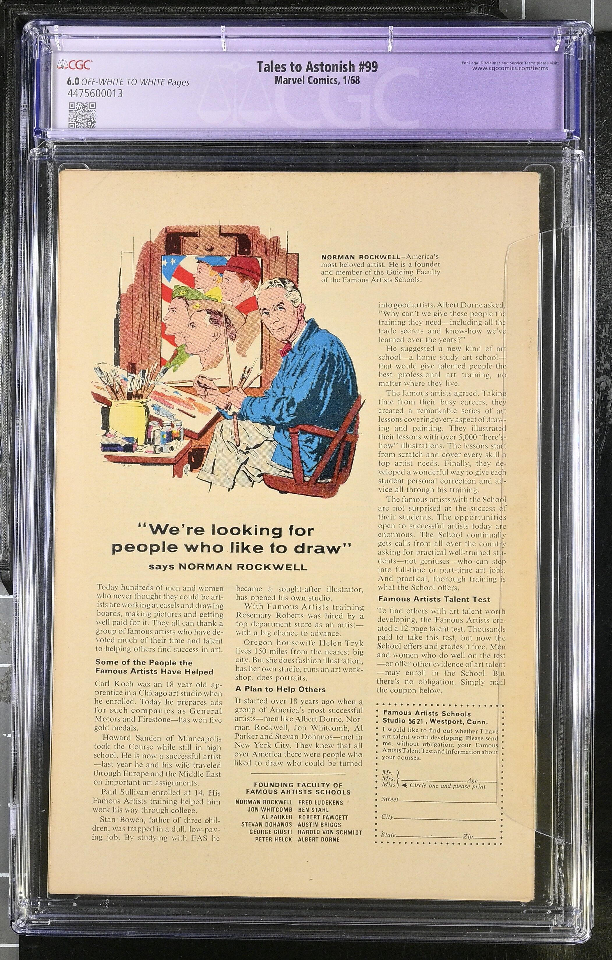Tales to Astonish #99 CGC 6.0 Restored