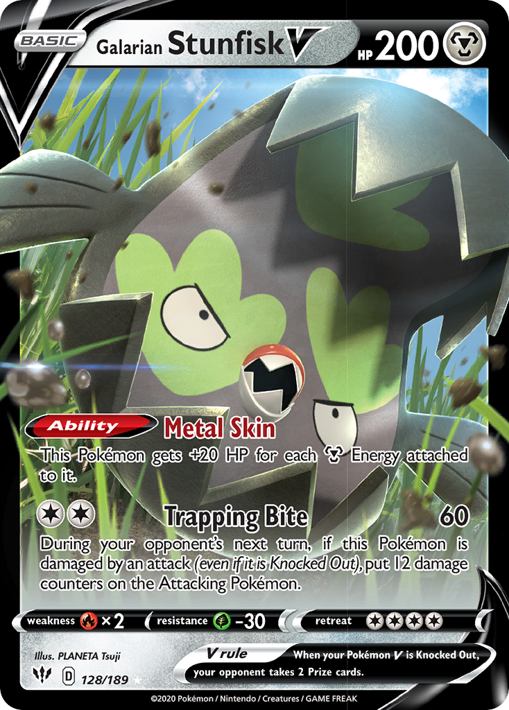 Galarian Stunfisk V - 128/189 - EN Galarian Stunfisk V - 128/189 - EN