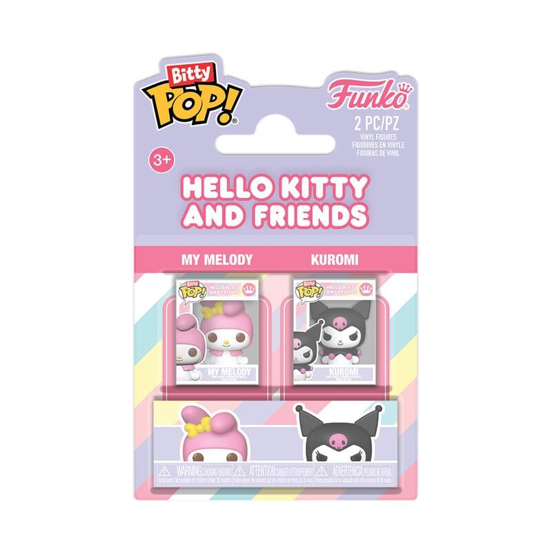 Hello Kitty And Friends Bitty POP! Vinyl Figur 2er-Pack - My Melody & Kuromi - 2,5 cm Hello Kitty And Friends Bitty POP! Vinyl Figur 2er-Pack - My Melody & Kuromi - 2,5 cm