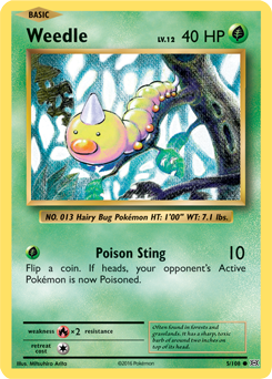 Weedle - 5/108 - Pokémon TCG - Near Mint - EN