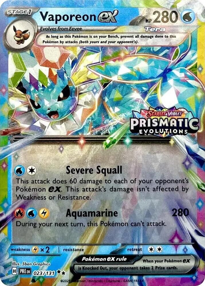 Vaporeon ex - 023/131 - Set Stamp - EN Vaporeon ex - 023/131 - Set Stamp - EN
