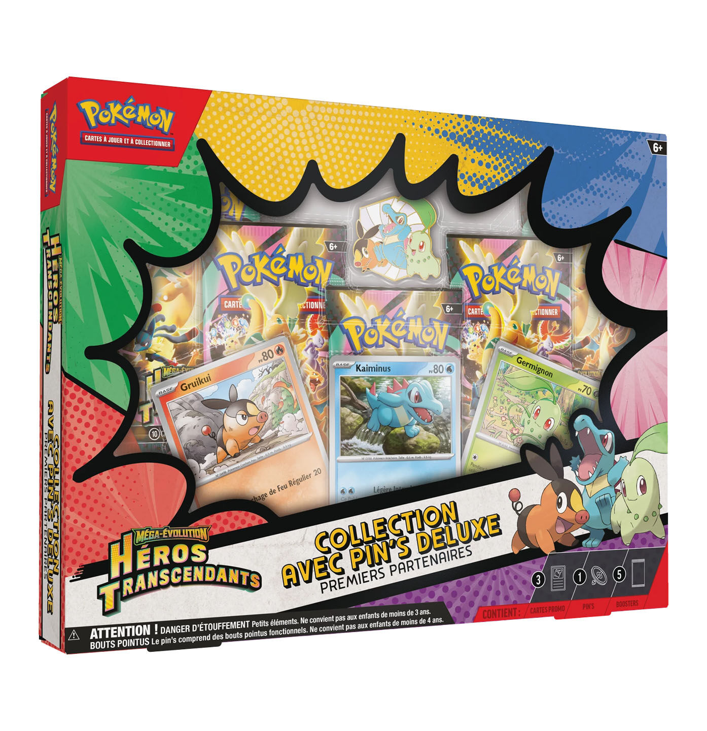 Mega Evolution Ascended Heroes Totodile First Partners Deluxe Pin Collection - FR
