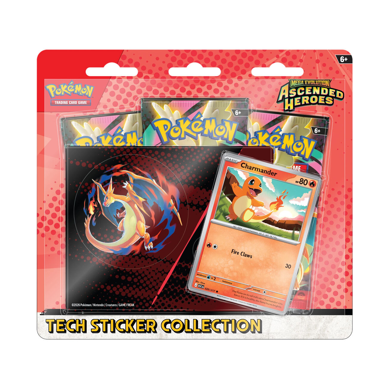 Pokémon TCG: Mega Evolution - Ascended Heroes Charmander 3-Pack Blisters - EN Pokémon TCG: Mega Evolution - Ascended Heroes Charmander 3-Pack Blisters - EN