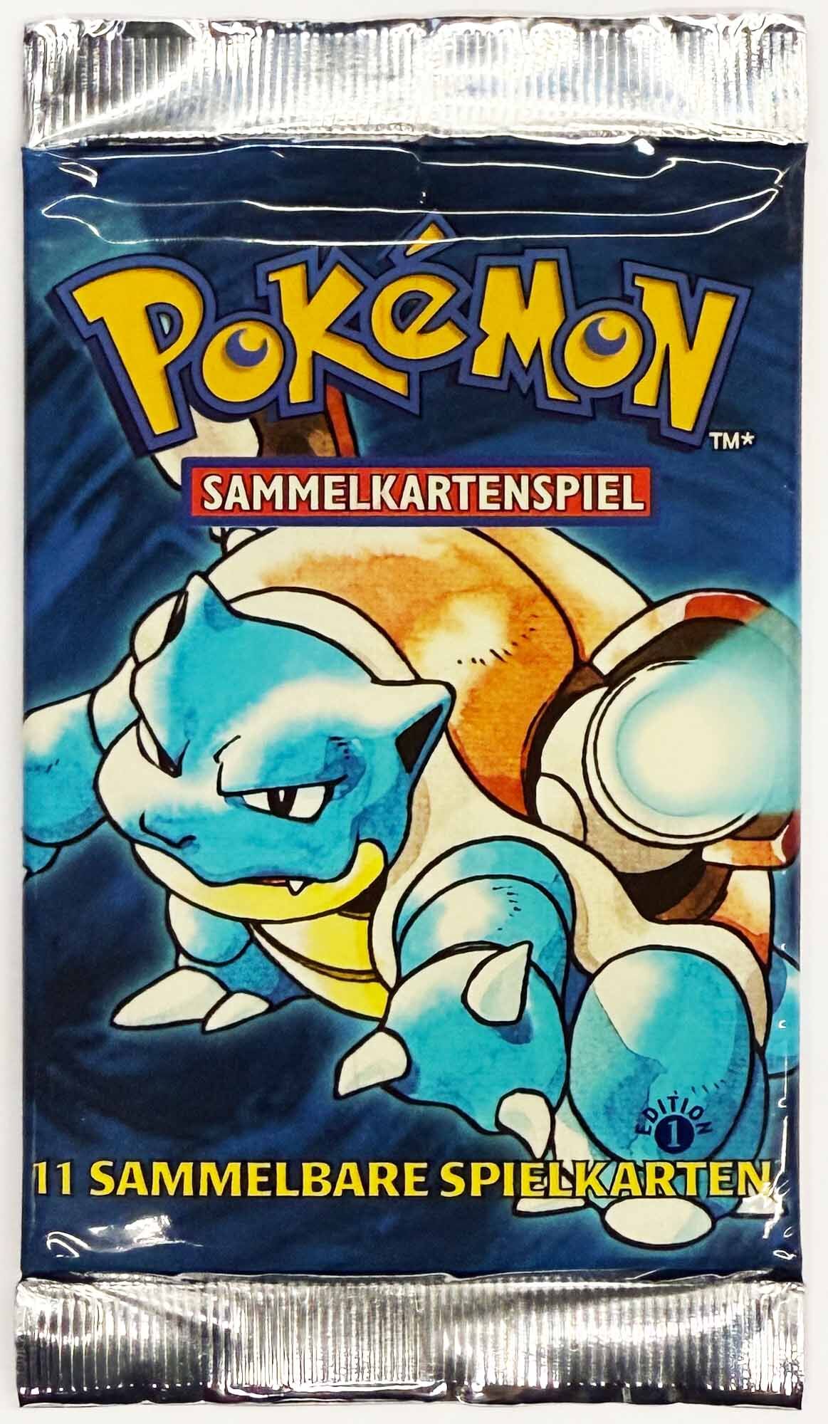 Pokémon Base Set 1st Edition Booster Sealed (Turtok/Blastoise Artwork) - DE Pokémon Base Set 1st Edition Booster Sealed (Turtok/Blastoise Artwork) - DE