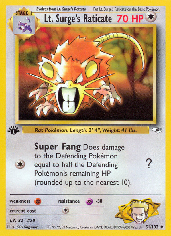 Lt. Surge’s Raticate - 51/132 - EN