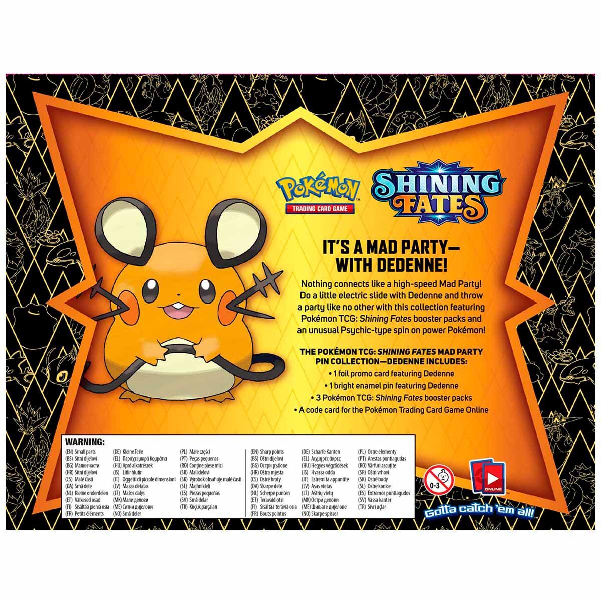 Pokémon Shining Fates Mad Party Pin Collection Dedenne