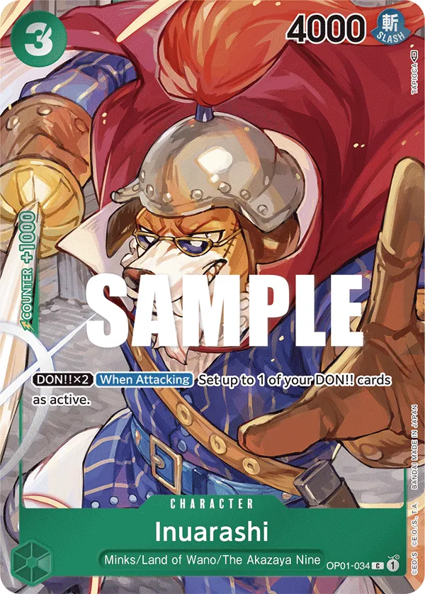 Inuarashi - OP01-034 - Alternate Art Inuarashi - OP01-034 - Alternate Art