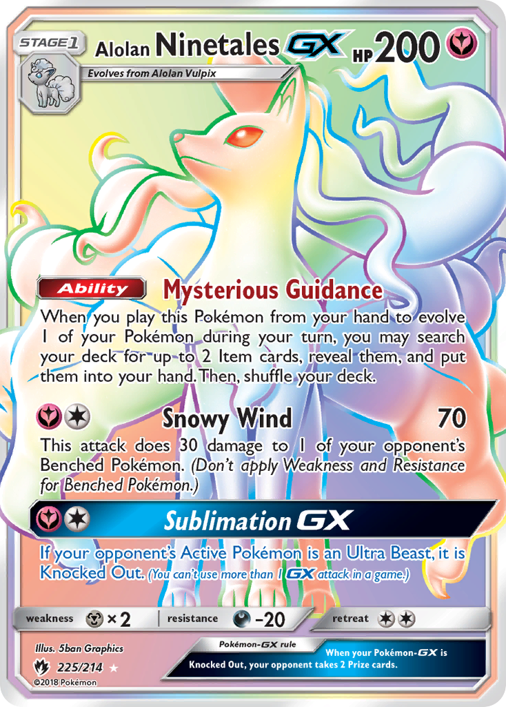 Alolan Ninetales-GX - 225/214 - EN Alolan Ninetales-GX - 225/214 - EN