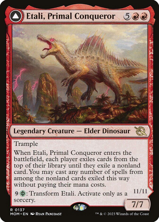 Etali, Primal Conqueror // Etali, Primal Sickness - MOM 137 - Normal - EN - NM Etali, Primal Conqueror // Etali, Primal Sickness - MOM 137 - Normal - EN - NM