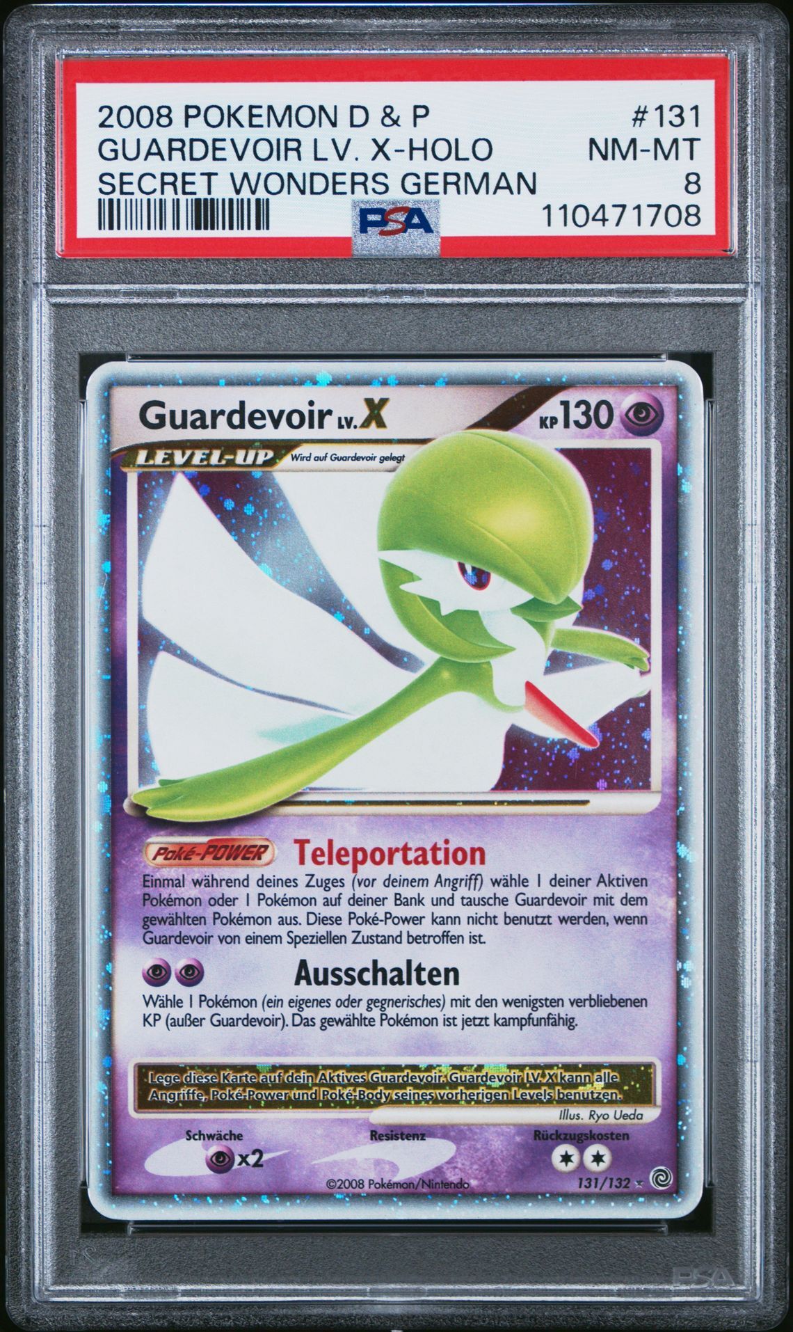 2008 POKEMON GERMAN DIAMOND & PEARL SECRET WONDERS 131 GUARDEVOIR LV. X-HOLO - PSA 8 NM-MT - Pokémon 2008 POKEMON GERMAN DIAMOND & PEARL SECRET WONDERS 131 GUARDEVOIR LV. X-HOLO - PSA 8 NM-MT - Pokémon
