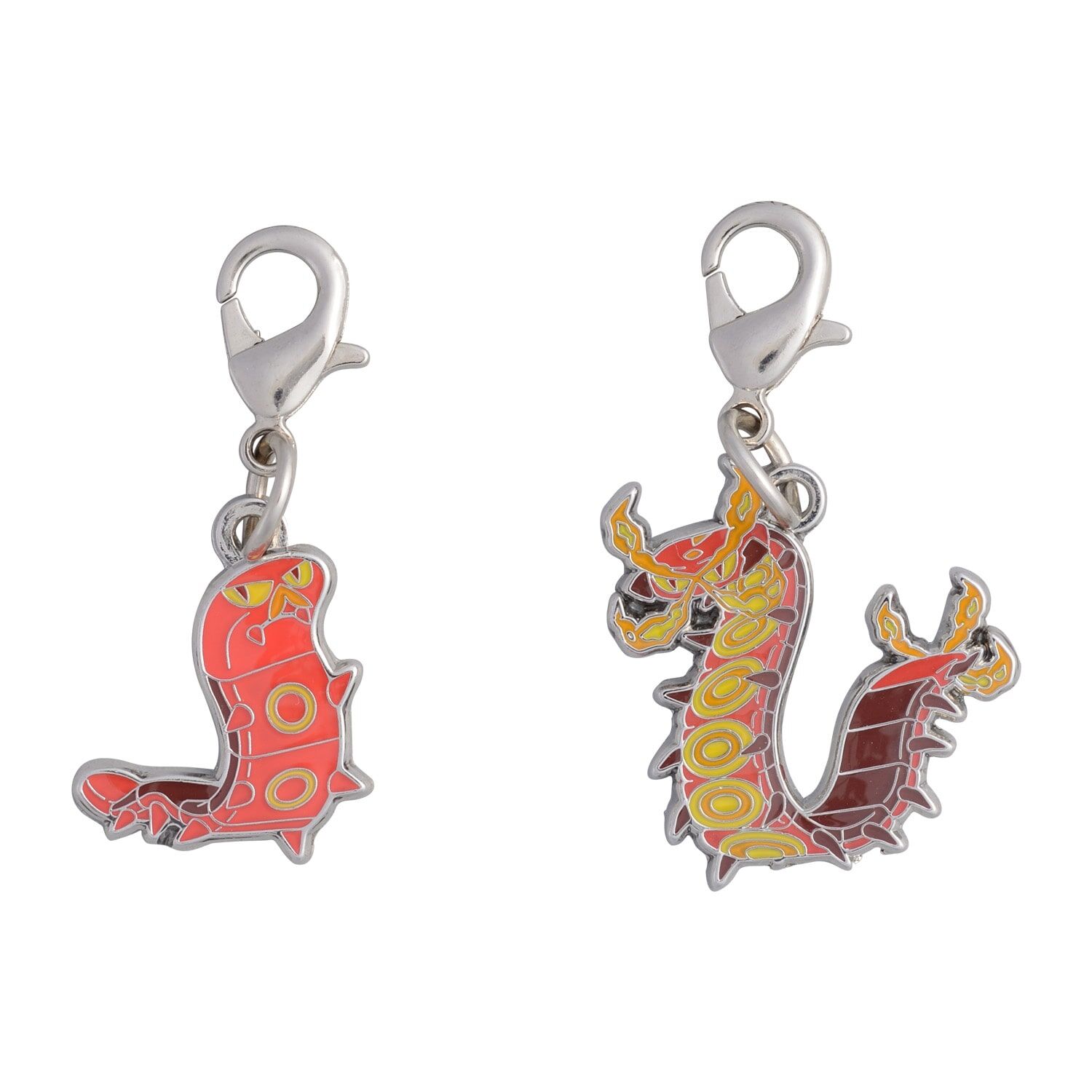 Pokemon Center - Sizzlipede, Centiskorch Schlüsselanhänger - 2 Stück