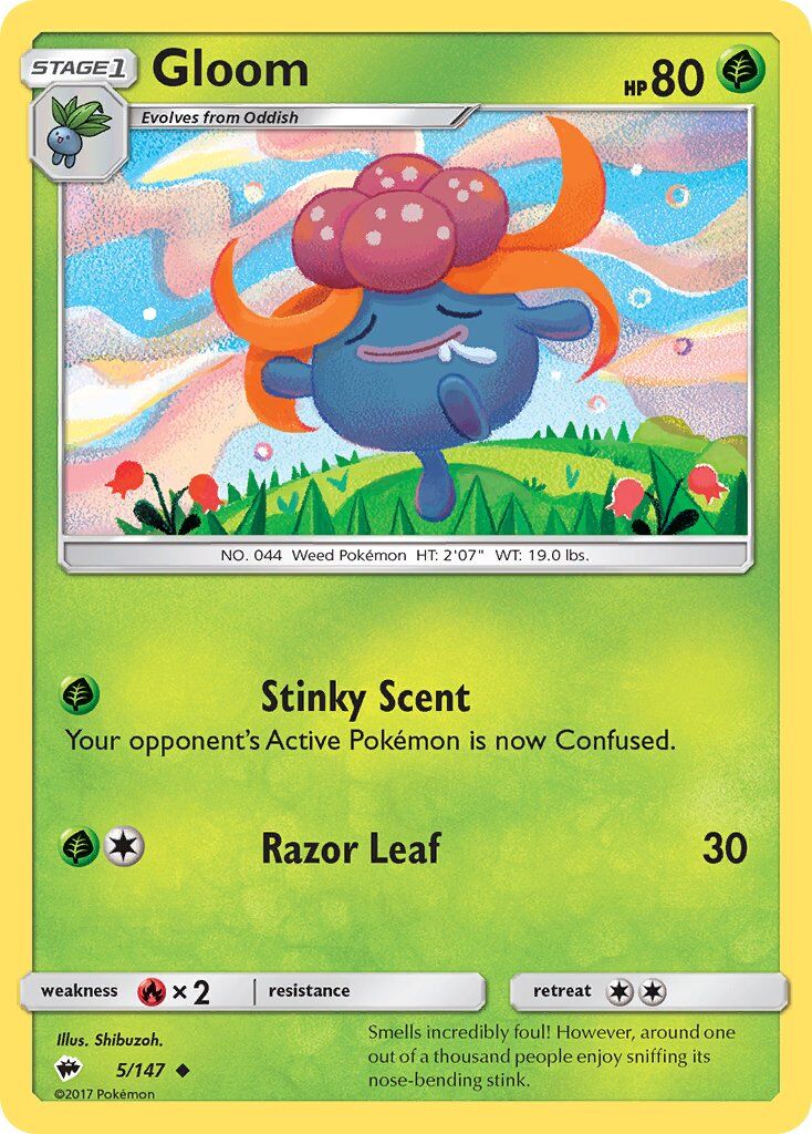 gloom-5-147-pokemon-tcg-lightly-played-en Gloom - 5/147 - Pokémon TCG - Lightly Played - EN