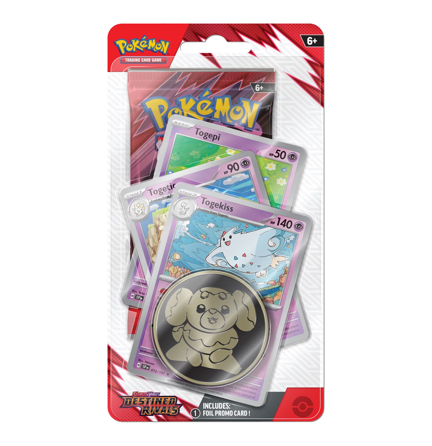 Pokémon TCG: Scarlet & Violet SV10 - Destined Rivals - Togekiss PREMIUM Checklane Blister - EN Pokémon TCG: Scarlet & Violet SV10 - Destined Rivals - Togekiss PREMIUM Checklane Blister - EN